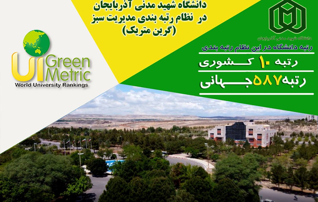 درخشش دانشگاه شهید مدنی در رتبه‌بندی جهانی گرین متریک