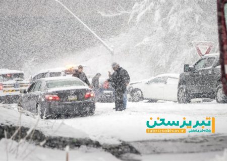 بارش شدید برف و کولاک شدید در محورهاي مواصلاتي آذربايجان شرقی